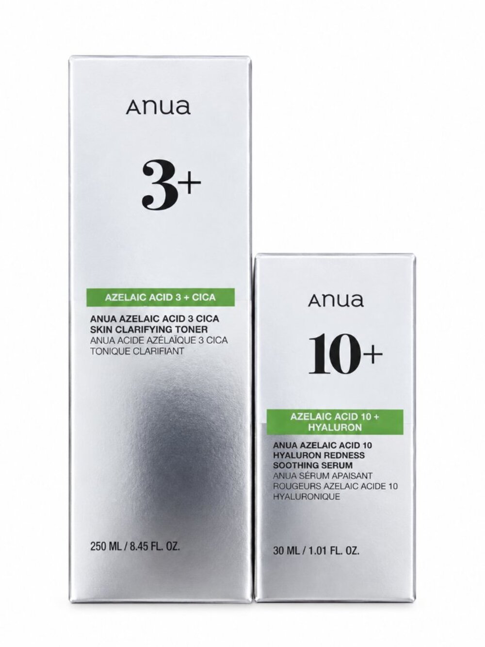 Anua Azelaic Acid 3 + Cica Toner & 10+ Hyaluron Serum Skincare Duo